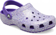 Crocs Classic Glitter Clog Kids Neon Purple/Multi