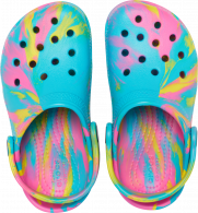 Crocs Classic Marbled Kids Clog T 206838 Digital Aqua / Multi