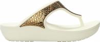 Womens Crocs Sloane MetalBlock Slide Bronze / Oyster