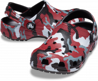 Crocs Classic Camo Kids Clog Black / Red