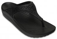 Crocs Sloane Embellished Flip Black / Black