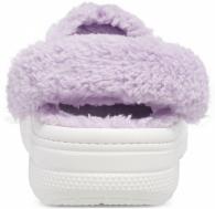 Crocs Baya Lined Fuzz Strap Clog white/lavender