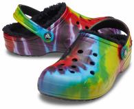 Crocs Baya Lined Tie Dye Graphic Clog Multi/Black