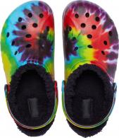 Crocs Baya Lined Tie Dye Graphic Clog Multi/Black