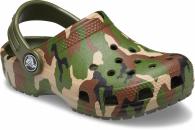 Classic Printed Clog Kids army green/multi