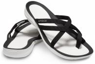 Crocs Swiftwater Webbing Flip Woman Black / White