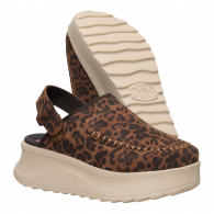 Delray Clog Suede  Brown Leopard