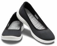 Womens Crocs Reviva Flat Black / White