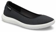 Womens Crocs Reviva Flat Black / White