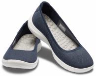 Womens Crocs Reviva Flat Navy / White