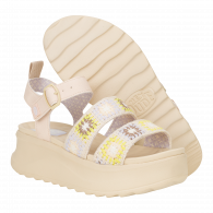 Delray Buckle Cottage Crochet  Egret / Lavender / Muti