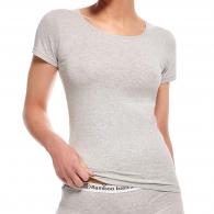 BAMBOO BASIC T-shirts KATE 2-pack LIGHT GREY MELANGE