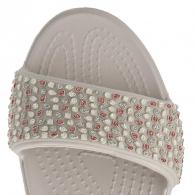 Crocs Lina Embellished D’Orsay Flat pearl white/gold