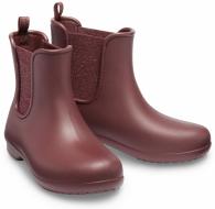 Womens Crocs Metallic Chelsea Boot Metallic Burgundy