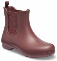 Womens Crocs Metallic Chelsea Boot Metallic Burgundy