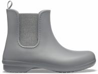 Womens Crocs Metallic Chelsea Boot Metallic Charcoal