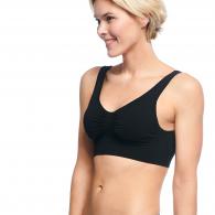 BAMBOO BASIC SEAMLESSPADDED BRA FLEUR Black